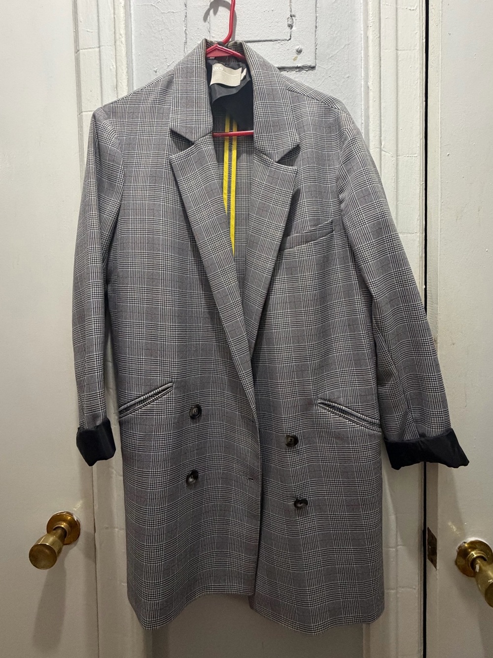 ASOS Gray Plaid Women’s oversized Coat/ blazer
